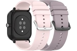 CyuCyu Bransoletka kompatybilna z Amazfit GTS/GTS 2 / GTS 2 Mini/GTS 2e/GTS 3/Bip U Pro/Bip U/Bip S/Bip Lite / Bip S Lite / GTR 42 mm, sportowy pasek silikonowy, zapasowy pasek do zegarka