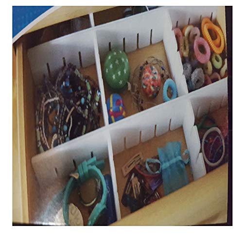 12 Stück Schubladeneinteiler Schubladenteiler Schubladenraster Fachteiler weiß