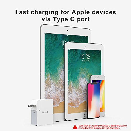 Inateck 45W tragbares USB-C Charger Ladeger  t  Type-C Power Delivery Netzteil f  r MacBook 12 Zoll  Macbook Pro 2016  Chromebook Pixel  HP Spectre X3