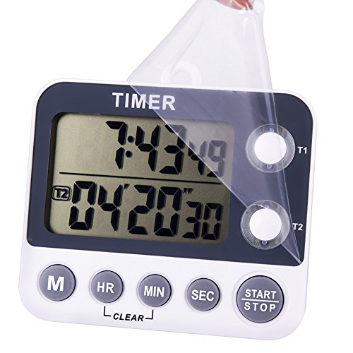 searon Digital Dual Line kanalgruppen blinkende LED-Countdown Timer für Lab Elektronische Küche Labor - 2