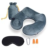  Material de terciopelo suave y funda lavable - Hecho de tejido de micro-terciopelo de calidad, super suave y amigable con la piel. La funda suave con cremallera invisible puede ser fácilmente extraíble y lavable, siempre viajará con una almohada limpia y fresca.