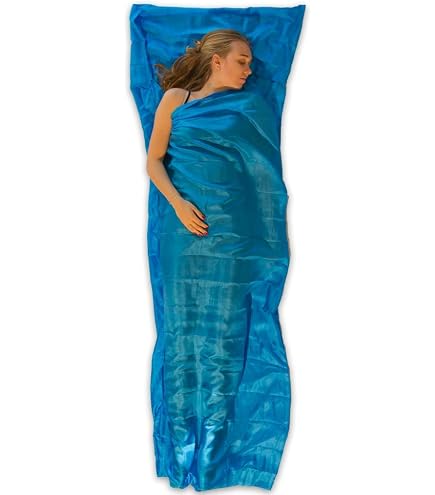 Inlett 100% Seide 210x85 cm für Deckenschlafsack & Mumienschlafsack Hüttenschlafsack 110g Sport & Freizeit