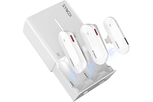 SYNCO P2L 【Certificazione MFi Lightning】di Microfono Lavalier Wireless 2.4Ghz, Custodia di Ricarica Senza Fili per il iphone ipad Vlog Youtube Interviste, Microfono-Lavalier-Wireless-iphone-Lightning
