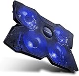 E-PRANCE [Laptop Cooling Pad] X4 17 Inch Laptop Cooler with 4 Fans at 1200 RPM,Ultra-Portable,Light Weight