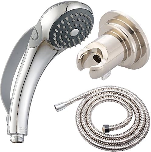 Deliao Handheld Shower Head Set With 79-Inch Shower Hose And Suciton Cup Holder Bracket Home Care Control Button And Convenient Push Button Designed For Disabled Elderly Children Baby Kids Or Pets