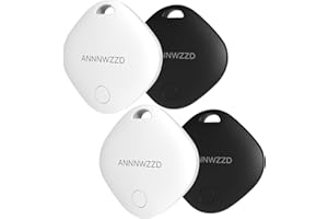 ANNNWZZD Tags Air Traceur Lot de 4 Object Retriever, Compatible avec Apple “Localiser” APP (iOS Uniquement) clé de Suivi, Portefeuille, Valise, Super léger, livré avec 2 Porte - clés Exquis