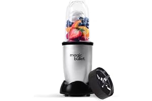 nutribullet magic bullet Starter Kit - All-in-one Food Processor & Blender - 10,000 RPM Speed - 4 Piece Kit with High Torque Power Base, Tall Cup & Flip Top Lid & Cross Blade - For Meal Prep