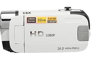 KIMISS Cámara Digital D90 1080P 16MP Videocámara con Pantalla Giratoria de 2,4 Pulgadas Grabadora de Vídeo HD con Zoom 16X y Luz de Relleno (-2214230150512)
