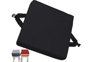 HKJGNH Cuscino per Sedia Cucina con Fibbia Antiscivolo, 25/28/40/35/30/45/50/55cm, 3/5/8 Spessori, Cuscini di Seduta da pranzo per sedie da Ufficio, sgabelli giardino, interni, casa(Color 3,40x40x3cm)