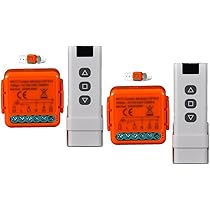 Set Controllo Radio Tapparelle Nizirioo - Telecomando 100m, Ricevitore RF, Per Tende