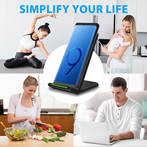 Holife  cargador inal  mbrico  cargador inal  mbrico  cargador sin cables de 10  W  soporte de carga r  pido inal  mbrico   Quick Charger   para S9 S9  Plus S8 S8 S7  Edge S6  Edge   Note 5 8  iPhone8 8  Plus X