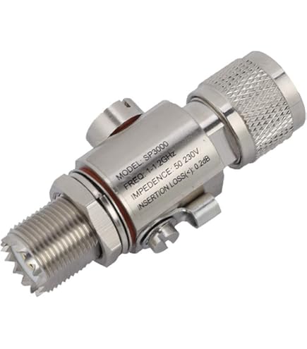 Koaxialer Blitzschutz: 50 Ohm Überspannungsschutz 0-3000 MHz - Professioneller Blitzableiter Für Antennen