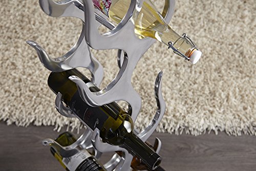 Design Weinregal FLAME Alu fuer 9 Flaschen Accessoire - 5