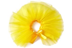 Hapihom Jupe tutu colorée pour animal de compagnie, robe d'anniversaire mignonne, fournitures pour animaux de compagnie pour chiens de petite, moyenne et grande taille, jaune, taille L