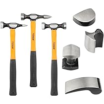 TOPWAY Ensemble D'Outils De Réparation De Carrosserie 7Pcs Professional Marteaux
