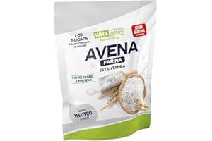 WHY NATURE AVENA FARINA ISTANTANEA - Farina Di Avena Istantanea Aromatizzata - Gusto Neutro - Senza Glutine - 1 Kg