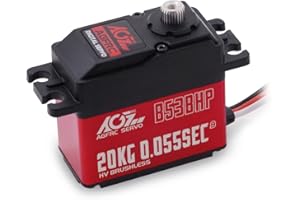 AGFRC Sterzo senza spazzole ad alta velocità RC-Servo-Motor - Servo digitale 0.055s con ingranaggio in metallo per cingoli per auto 1/10 RC (B53BHP V2)