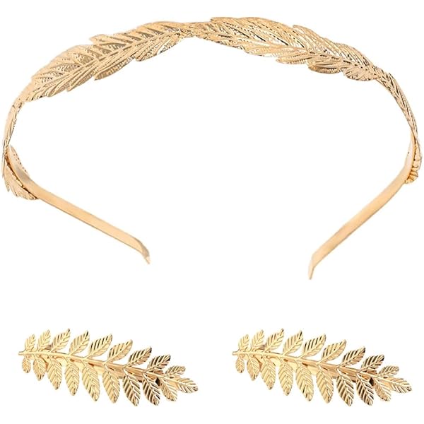 Fascia Capelli Corona Dea In Oro Romano Con Strass - Diadema Elegante Per Donne - Foto 7