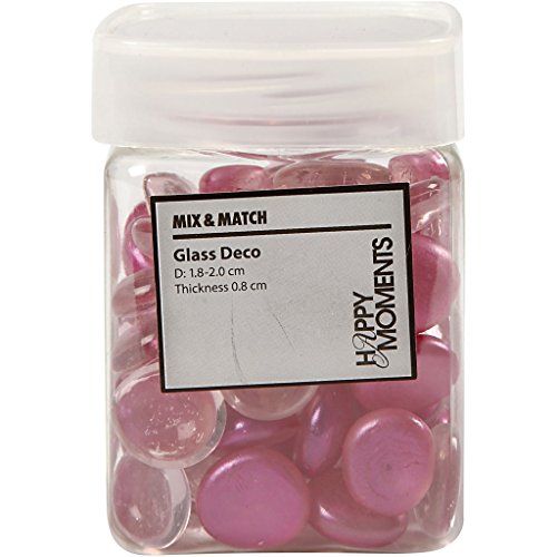 Glasdeko, D: 18-20 mm, Dicke 8 mm, pink, 370g - 4