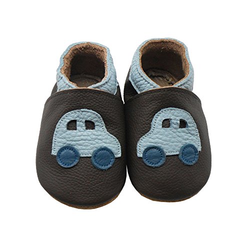 Sayoyo Babyschuhe WeichesLeder Lauflernschuhe Krabbelschuhe Babyschuhe Mit Auto - 3