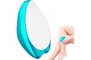 AnjoCare gomme à cheveux cristal, indolore épilateur cristal, gomme à cheveux magique pour les femmes & les hommes, outil d'épilation exfoliant pour les bras jambes dos（Bleu）