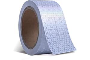 ONTWIE 30ft X 2" Reflective Safety Tape Honeycomb White for Trailers 2 Inch - Reflector Conspicuity Caution Warning Sticker Stickers High Intensity Waterproof