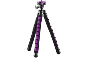 Mantona Kaleido Flex statyw podróżny z głowicą kulową z szybkim zapięciem i torbą do przenoszenia – czarujący różowy