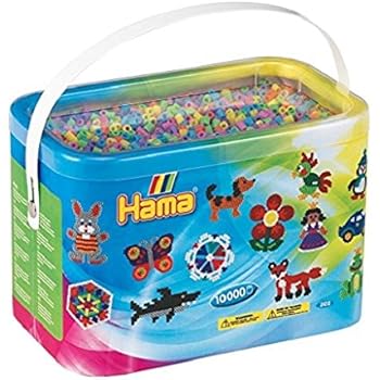 10 beads 000 hama a in Hama Beads Amazon Beads 10,000  Bucket  Pastel Mix: