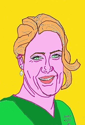 A4 Original Celebrity Caricature Portraits - Adele