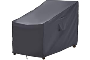 F&J Outdoors Garden Chair Covers Waterproof Patio Furniture Covers Heavy Duty UV Resistant Outdoor Lounge Chair 1Pack 84x86x65/81cm Armchair Storage Protective Cover
