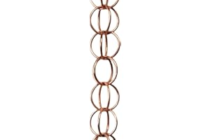 Yuemsh ChaîNe de Pluie en Feuille d'acier, Cadeau de Jardin pour Maman, GouttièRes, Attrape-Pluie pour Tuyau de avec Adaptateur, Tasses à Fleurs éPaisses C