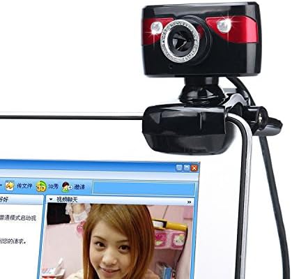 Desktop Webcam, DouLukit 12M Pixels 480P HD Webcam Desktop Camera Laptop Web Cam with Two LED Light, Built-In Microphone, Suitable for Windows XP / win2003 / win7 / win8 / Vista 32bit，Android TV