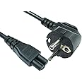 ABC Products EU Europe French German Spain Italy Region C5 Cloverleaf Power Supply Adapter Cord Mains Cable Lead Plug for Laptop Acer Dell HP Compaq Sony Toshiba Vaio Delta etc 1.8M Long