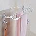 Produktbild MDRW-Accessoires De Salle De Bain Support De Serviette Platz Aluminium Doppel Handtuchhalter Badezimmer Zweifach Klappbare Handtuchhalter Bewegliche Double Bar Handtuchhalter Badezimmer Pendelleuchte