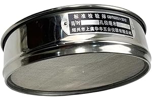 lmoikesz 1/1.25/2/2.5mm tamis Standard tamis de Test maille acier inoxydable sol tamis Compost plateau outil de jardinage écran poudre, Argent, 10 mailles [2mm]