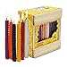 Produktbild Ner Mitzvah Honeycomb Chanukah Bienenwachskerzen Standardgröße Kerze geeignet für die meisten Menorahs Qualität Reines Bienenwachs buntes Sortiment 45 Stück für alle 8 Nights of Hanukkah Multi Color