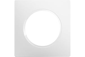 DEBFLEX - Casual Evo - Plaque de Finition - Enjoliveur Pour Prises et Interrupteurs - 1 Poste - Remplaçable - ABS - Pour Installation Encastrée - Blanc Pur - 86 x 86 x 10 mm