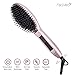 AsaVea Hair Straightener Brush - Fastest Heating, Auto Temperature Lock, Auto Shut Off, Patented Design, Backed By FCC+Bonus Hair stickers and cleaning brush (Rose Gold)