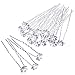 eBoot 20 Pack Pearl Flower Rhinestone Hair Pins Wedding Bridal Clips, White