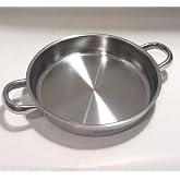 Double Handle Pan 21cm Stainless Steel Baseless Pan Fireproof Nonstick multi-purpose Steel Egg Shower