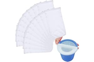 HORUILI Cesta de Filtro Skimmer, 20 Piezas Calcetines Skimmer Piscina, Filtro Skimmer Piscina, Filtro de Malla Ultrafina para Eliminar Las Hojas, los Residuos y la Espuma de Las Piscinas