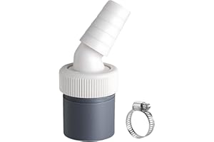 FRESILKORA Washing Machine Waste Splitter,Dishwasher Y Connection Adapter with 2 Hose Clamp,Double Connection Y-Shaped Waste Pipe Connector,Y-Piece Splitter Connector Drain Adaptor (Single Connection)