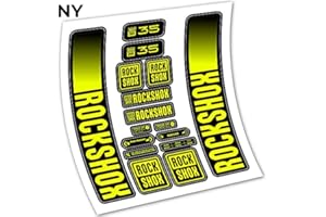 VINILOSBICI Rock Shox Recon 35 2021 Autocollants en vinyle adhésif fourche (NY Jaune Fluorescent)