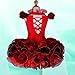 Dressy Daisy Baby Girls' Halter Cupcake Pageant Dresses DIY Shell Party Dress Dance Costume Size 12-18 Months Red