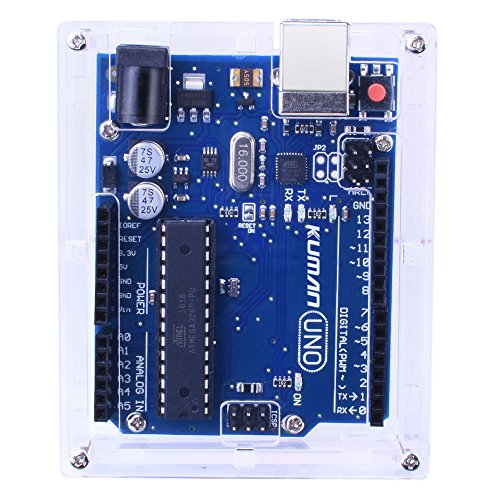 Kuman para Arduino Placa Uno R3 ATmega328P Uno R3 C scara Nueva Brillo Transparente de Acr lico Caja de Computadora Compatible con Arduino UNO R3 W Cable USB K69 Kuman para Arduino Placa Uno R3 ATmega328P Uno R3 C scara Nueva Brillo Transparente de Acr lico Caja de Computadora Compatible con Arduino UNO R3 W Cable USB K69