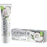 BIOMED Coconut Oil 97% Natural Whitening Toothpaste | Delicate Whitening &amp; Enamel Reinforcement | Vegan Friendly, SLES Free,