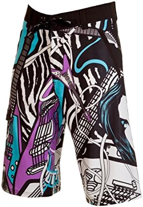 tshotsh - Men's Boardshort Hybrid / Swimming shorts - Kitesurfing - Noise -Swimming Trunks- Length 25" - Stretch - Quick dry