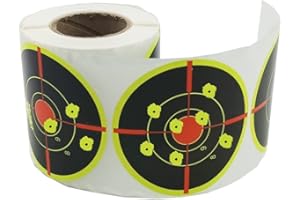 WINBST Schießscheiben für Zielscheibe, Selbstklebende Ziele 200 Stück 7,5 cm Klebe Zielscheiben Schießübungs Zielpapier, 1 Rolle mit 3 Zoll Durchmesser