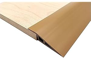 ZAYEJOD 1M PVC Türschwellen Leiste Selbstklebend 10-15mm(H), Übergangsprofil, Boden-Leiste, Übergangsleiste Boden Schwellenleiste und Kanten,Abdeckleiste für Laminate Schwellen, Gelbbraun(Beidseitig klebend)