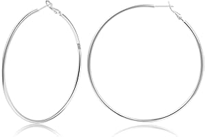 MOROTOLE Creolen aus Sterling Silber,Gold Silber große Creolen für Damen 14 Karat echt Vergoldet Große Dünne Creolen Hypoallergen Kreis Endlose Creolen, 20/30/40/50/60/70 mm für Mädchen